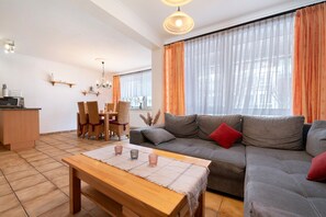 TV, fireplace, DVD player, ping pong