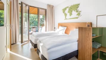 In-room safe, blackout curtains, soundproofing, cots/infant beds