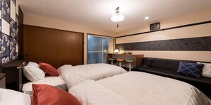 1 bedroom, individually decorated, individually furnished, desk