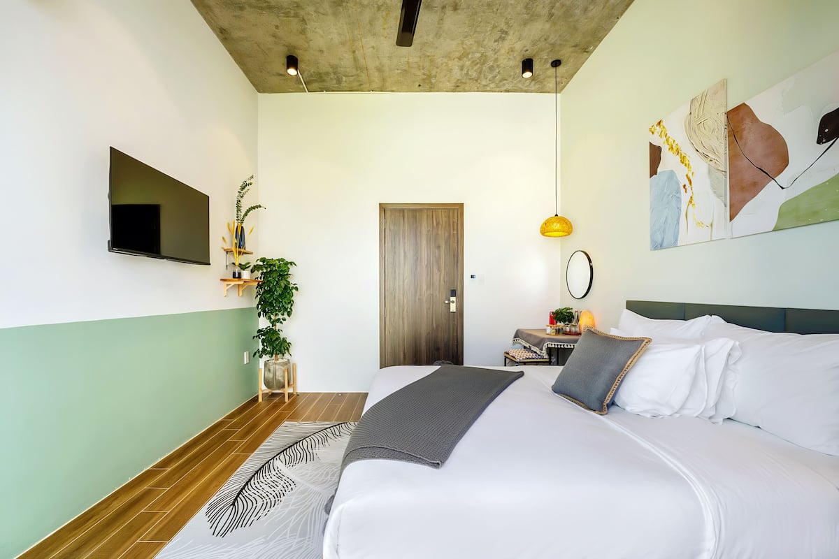 1 habitación, sábanas de algodón egipcio y ropa de cama de alta calidad