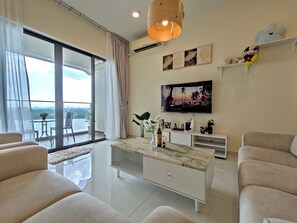 Appartement Exclusif, vue mer | Coin séjour