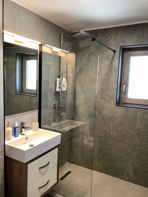 Shower, hair dryer