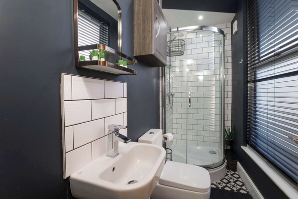 Shower, hair dryer