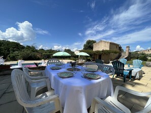 Outdoor dining - Villa avec piscine (Saint-Saturnin-lès-Apt)