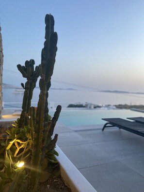 Seasonal outdoor pool - Mykonian Luxury Villa Azure w View Pool (Mykonos)