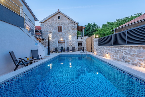 A heated pool