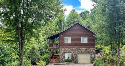 Fall Colors From Porch to Hot Tub @ Appalachian Hideaway