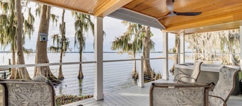 Hot Tub & Fire Pit: Lakefront Home on Lake Eloise
