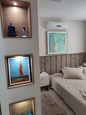 1 bedroom, blackout curtains, iron/ironing board, free WiFi - Suite Confortável Florianópolis Bem-Estar (Florianópolis)