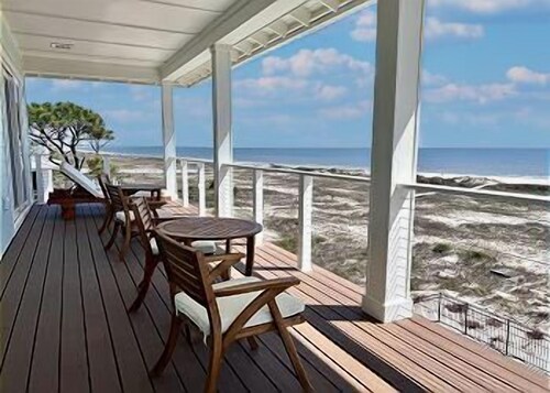 Gulf front with a private pool.