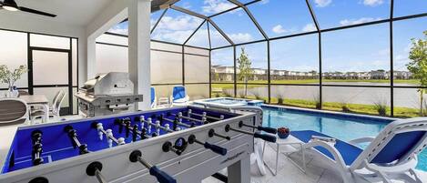 Piscine extérieure, piscine chauffée