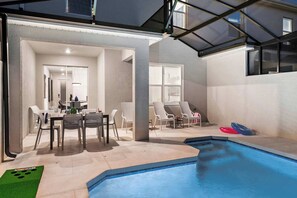 Outdoor pool, a heated pool