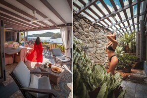 Outdoor dining - Entire Luxury Property, Villa +4 cottages, English Harbour, Moondance Antigua (English Harbour)