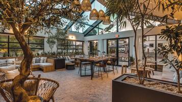 Lunch and dinner served, pool views