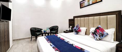 Dobbeltrom – superior, 1 soverom | Sengetøy av topp kvalitet, lydisolert og strykejern/-brett