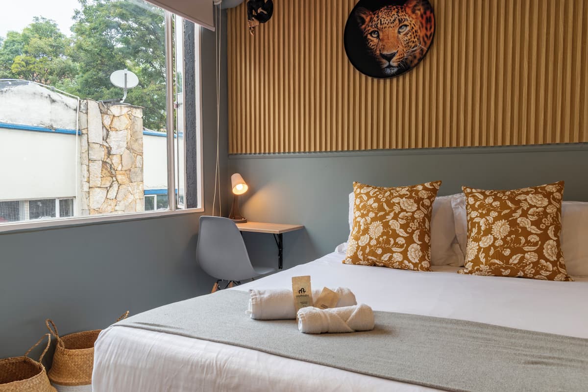 Basic Double Room | Premium bedding, down comforters, Select Comfort beds, desk