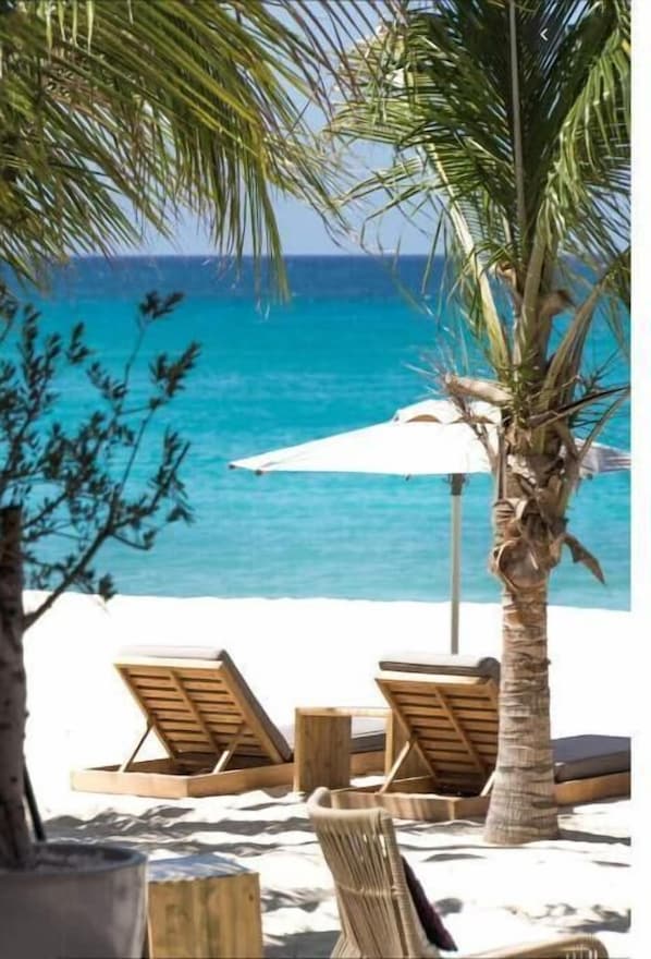 Sun loungers, beach towels