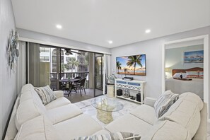 TV - Tropical Condo on River | Pools, Spas, & Tennis (Marco Island)