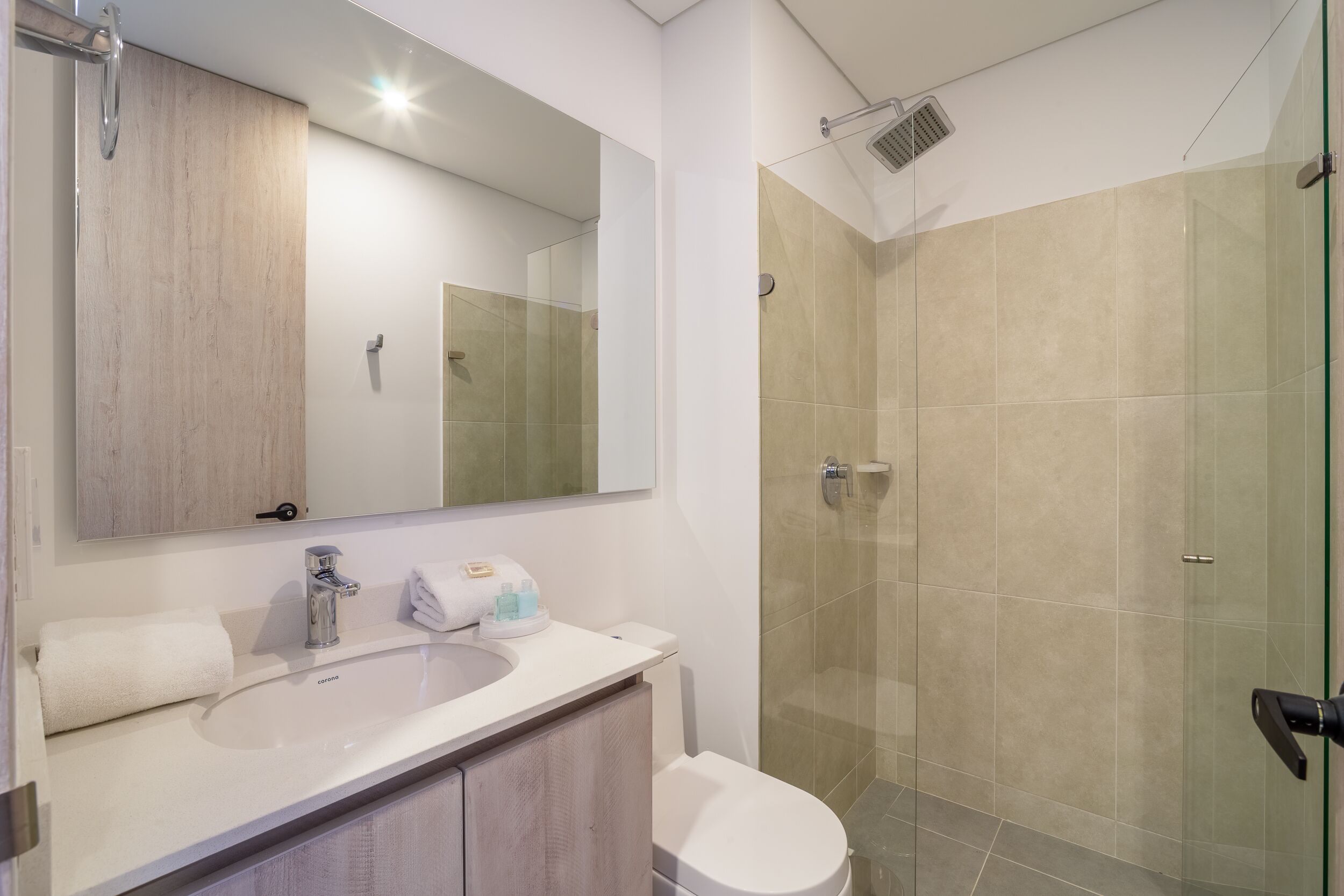 Departamento | Baño | Regadera, toallas, shampoo 