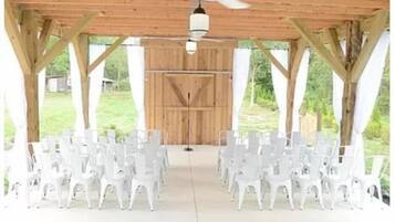 Outdoor banquet area
