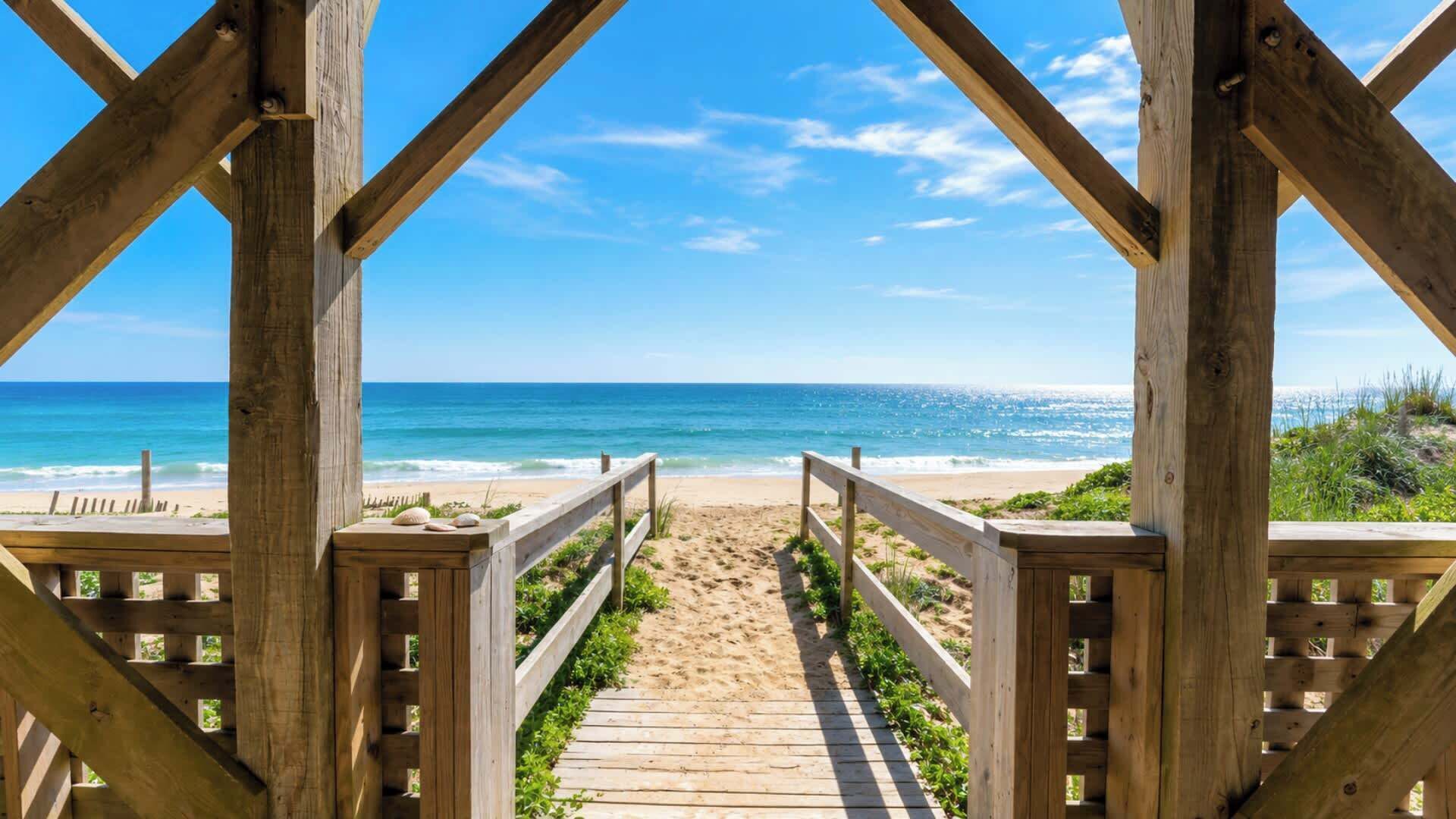 On the beach