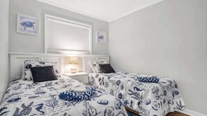 2 bedrooms, desk, iron/ironing board, travel cot