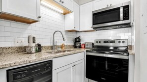 Coffee/tea maker, fridge, microwave, oven - Seawatch Condo | Marsh View & Pool  | Cozy 2BR  |  Relaxing Amenities Free Travel Insurance on weekly rentals (Murrells Inlet)