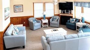 TV, DVD player, books - Rio Rodanthe | Oceanfront 8BR with Private Lazy River | Outer Banks, NC (Rodanthe)