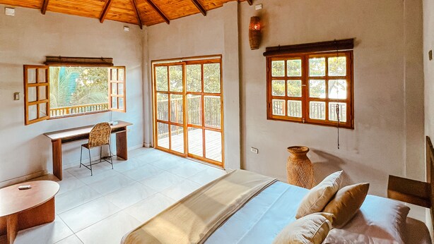 Family Room | Premium bedding, WiFi (free), bed sheets - Hotel Gavia - Río y Mar (Dibulla)