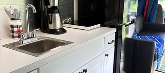 Tailgating Bus on Ischua Creek @ Campground Adventures