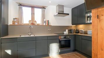 Fridge, dishwasher, electric kettle, toaster