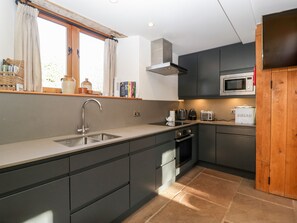 Fridge, dishwasher, electric kettle, toaster