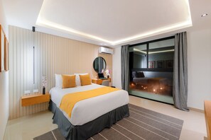 Habitació prèmium | 1 dormitori, roba de llit d'alta qualitat, cobrellits i minibar 