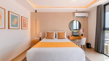 1 chambre, literie de qualité supérieure, couette en duvet d'oie