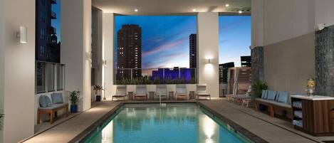 Outdoor pool, a heated pool