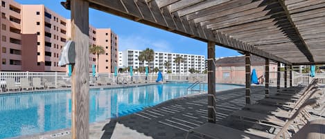 A heated pool