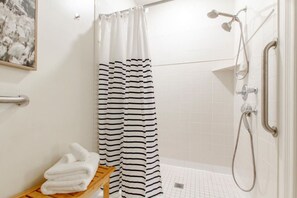 Hair dryer, towels