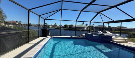 Outdoor pool, a heated pool