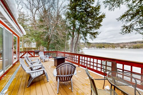 Waterfront home with firepit, grill, & scenic deck - near outdoor recreation