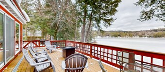 Waterfront home with firepit, grill, & scenic deck - near outdoor recreation