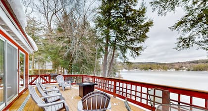 Waterfront home with firepit, grill, & scenic deck - near outdoor recreation