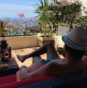Terrace/patio - Stunning HGTV Designer Villa -   Panoramic Ocean Views - Private Hot Tub -Video (Puerto Vallarta)