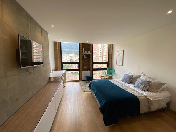 1 bedroom, WiFi, bed sheets - Nice tourist spot 13th floor
(Bogotá)