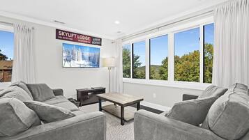 Smart TV, video games, DVD player, stereo