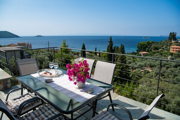 Panoramic House | Balcony view - Grand View Elios (Skopelos)