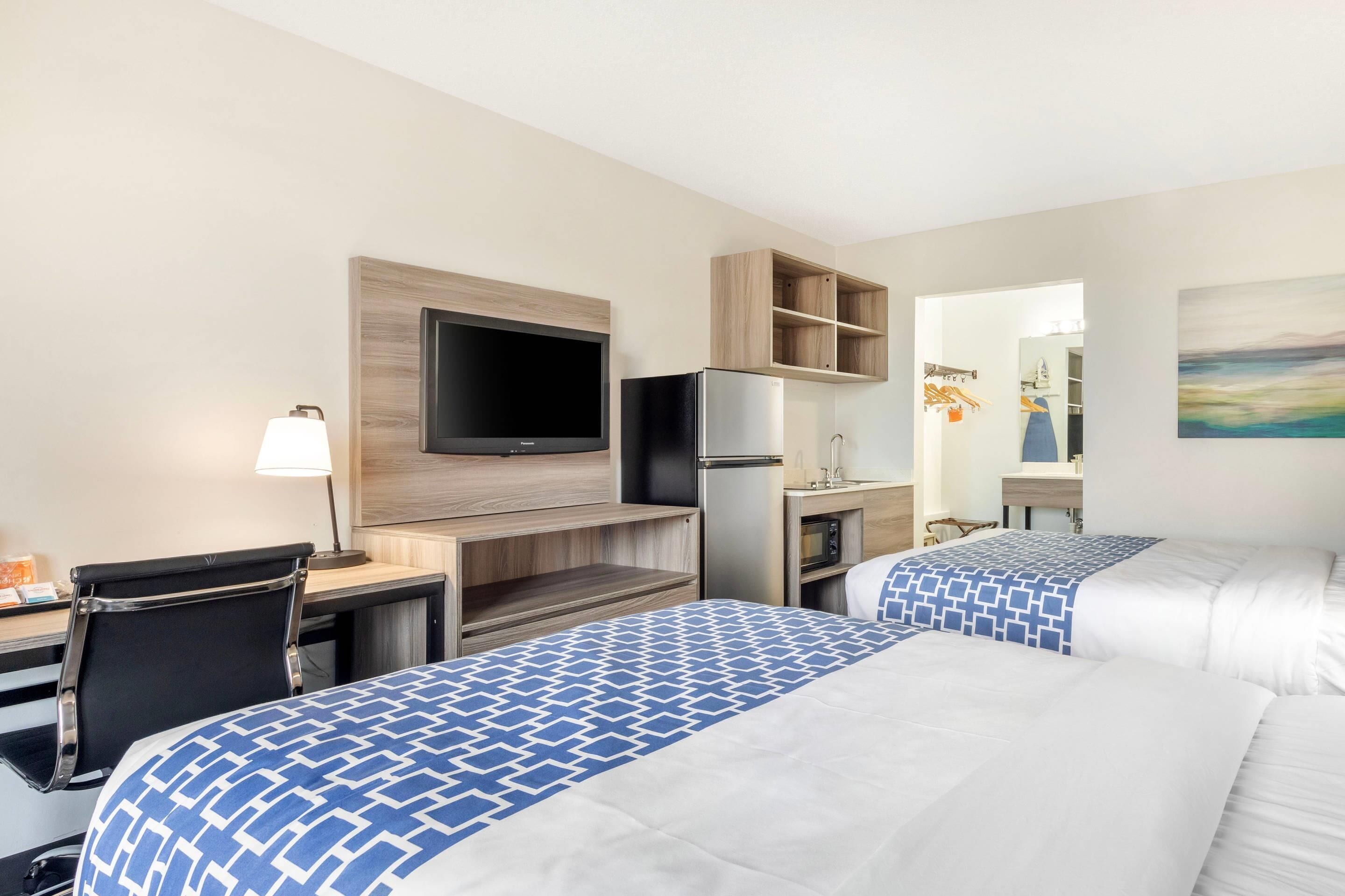 Room, 2 Double Beds, Accessible, Non Smoking (Efficiency) | Premium bedding, in-room safe, laptop workspace, iron/ironing board
