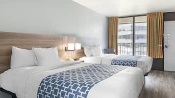 Room, 2 Double Beds, Non Smoking (Efficiency) | Premium bedding, in-room safe, laptop workspace, iron/ironing board