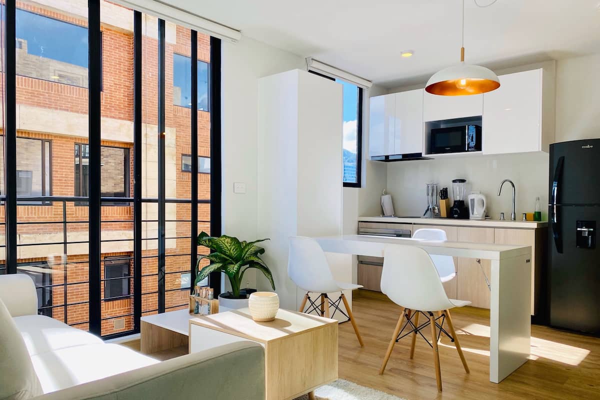 1 habitación y ropa de cama de alta calidad