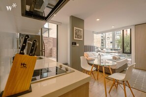 1 habitación y ropa de cama de alta calidad