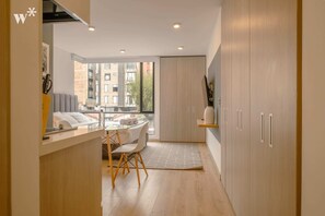 1 habitación y ropa de cama de alta calidad